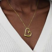 Collar Personalizado Lazos de Corazón [Bañado en Oro de 18K]