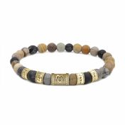 Ties Of The Heart Picasso Jasper Bracelet [18K Gold Vermeil]