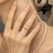 Ties of The Heart Diamond Ring [18K Gold Vermeil]-1