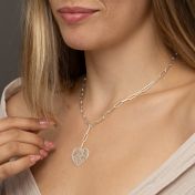 Herzensbindungen Karten Kette [Sterlingsilber]