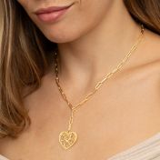 Ties of Heart Map Link Chain Necklace [18K Gold Plated]