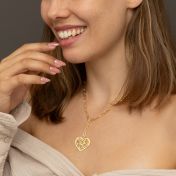 Herzensbindungen Karten Kette [750er Gold Vermeil]
