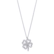 Timeless Clover Pavé Necklace [Sterling Silver]