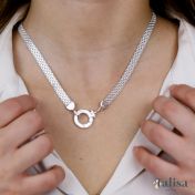 Emma Circle Necklace [Sterling Silver] - with Name Charms