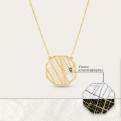 Treasured Place Map Necklace [18K Gold Plated]