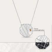 Treasured Place Map Necklace [Sterling Silver]