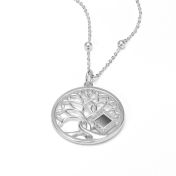 Baum des Lebens Halskette mit Nano Bibel [Sterlingsilber]