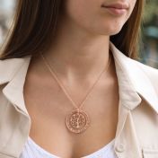 Tree of Wisdom Name Necklace [Rose Gold Plated]