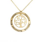 Tree of Wisdom Name Necklace [Gold Plated]