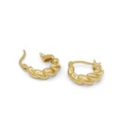 Twisted Style Hoop Earrings [18K Gold Vermeil]