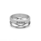 Ties of Love Name Ring [Sterling Silver]