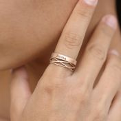 Unbreakable Bond Name Ring [18K Rose Gold Plated]