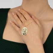 Map of My Memories Silhouette Vertical Necklace [18K Gold Vermeil]