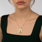 Map of My Memories Silhouette Vertical Necklace [18K Gold Vermeil]