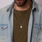 Collana Maschile Personalizzato Scudo dello Gurriero - Argento 925