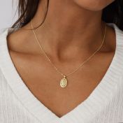 Classic Allure Necklace With White Crystal [18K Gold Plated]