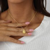 Classic Allure Necklace With White Crystal [18K Gold Plated]