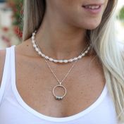 Talisa Moments Pearl Necklace [Sterling Silver]