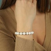 Klassisches Armband aus Tridacna-Perlen für Damen [Sterlingsilber]