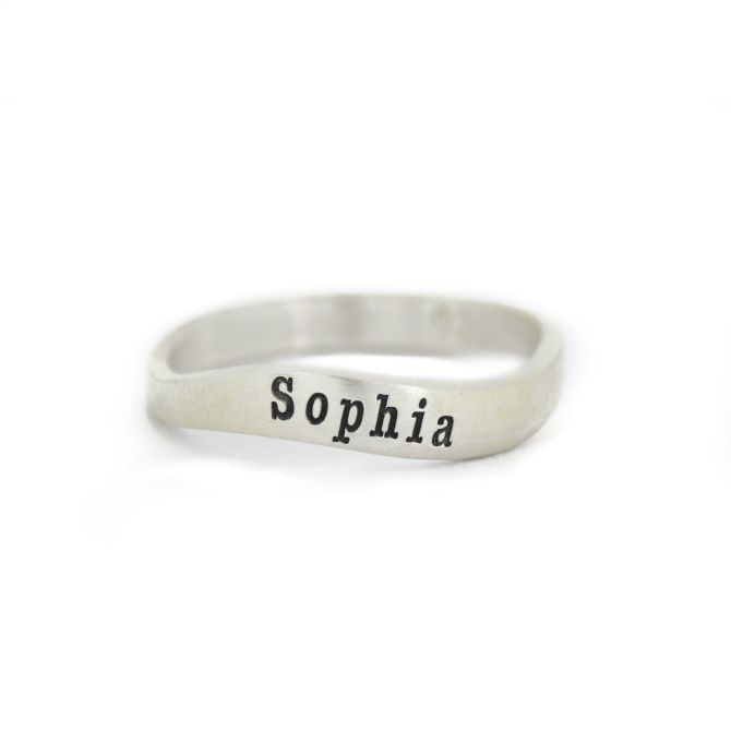 Ocean Tide Name Ring [Sterling Silver]