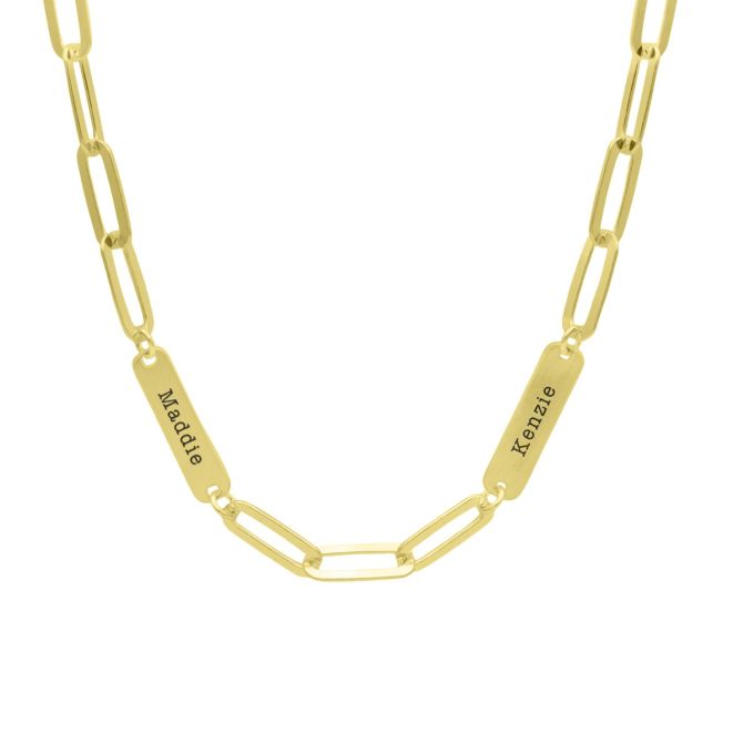 Collier Melissa avec Prénoms [Plaqué Or 18ct]