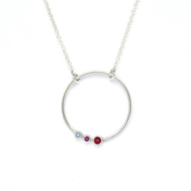 Collana Amore Materno con Pietra di Nascita [Argento 925]