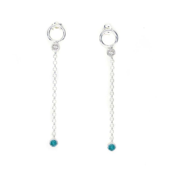 Pendientes Gema Personal [Plata de Ley]