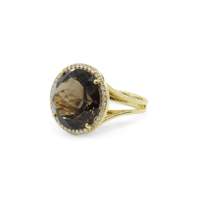 Through the Smoke Smoky Topaz Ring [18K Gold]