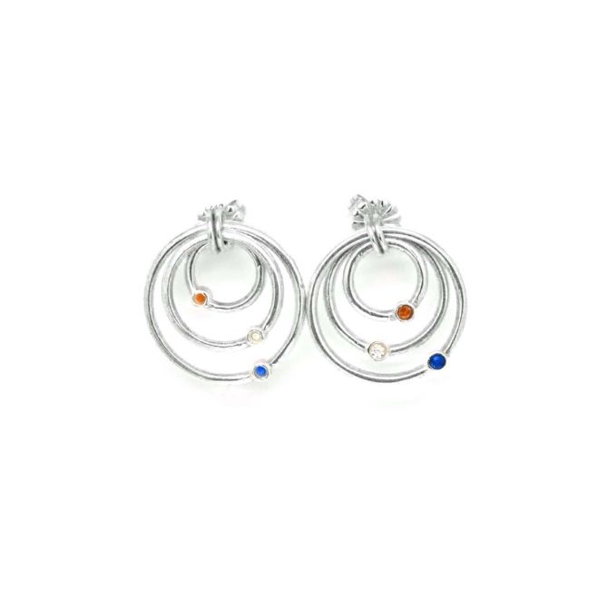 Boucles d'Oreilles Sphères d'Amour [Argent 925]