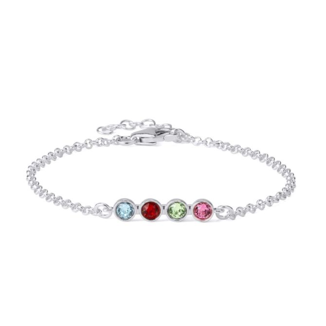 Talisa Stars Birthstone Bracelet [Sterling Silver]