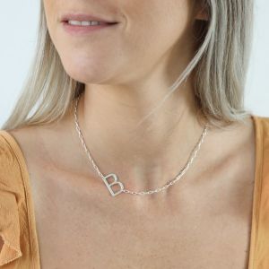 Be Yourself Initial Necklace [Sterling Silver]