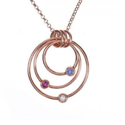 Collier Cercles d’Amour [Plaqué Or Rose 18ct]