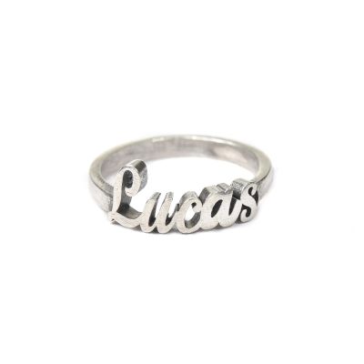 Bague Avec Nom 3D [Argent 925]