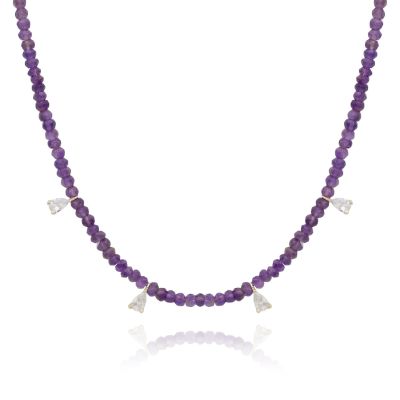 Enchanted Amethyst Necklace with Crystals
