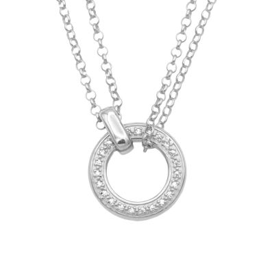 Anna Double Layer Crystal Necklace [Sterling Silver] - with Zodiac Signs