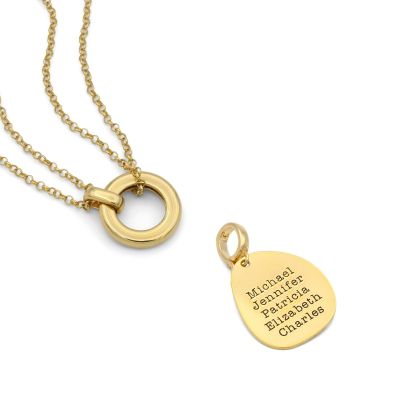 Anna Double Layer Name Necklace [18K Gold Plated] 