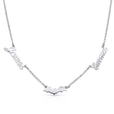 Moonlit Bat Signature Necklace [Sterling Silver]