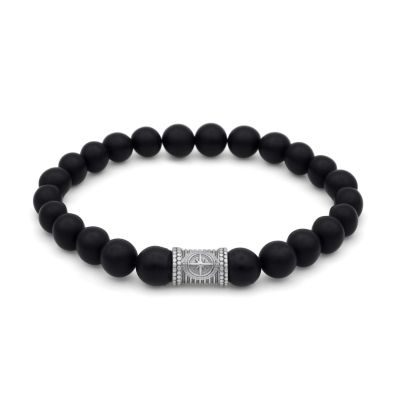 Black Onyx Compass Men Bracelet 