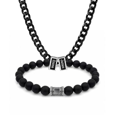 Black Onyx Cuban Set with Nano Bible