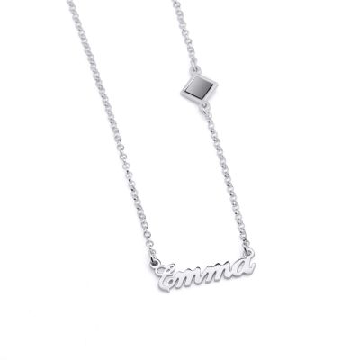 Collier Signature Prénoms avec Nano Bible [Argent 925]