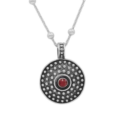 Bullseye Birthstone Necklace [Sterling Silver]