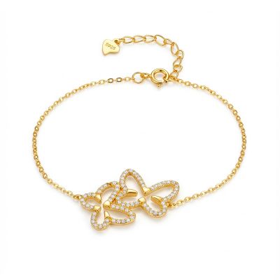 Butterfly Couple Bracelet [18K Gold Plated]
