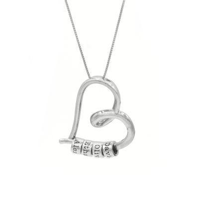 Ties of the Heart Name Necklace [Silver]