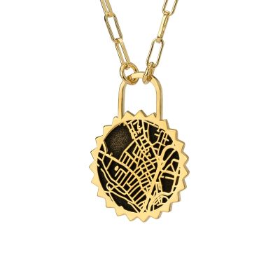 Collier Carte de Navigation pour Femme [Vermeil 18ct]