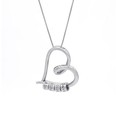 Collar Personalizado Lazos de Corazón [Plata de Ley]