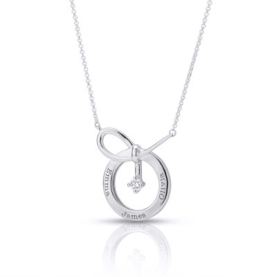 Talisa Diamond Infinity Name Necklace [Sterling Silver]