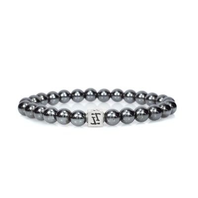 Klassisches Armband aus Hämatit für Damen [Sterlingsilber]
