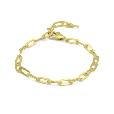 Classic Paperclip Chain Bracelet [18K Gold Plated]