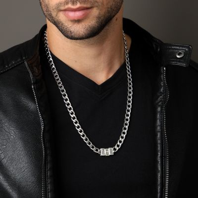 Cross Cuban Link Chain With Names - 8mm