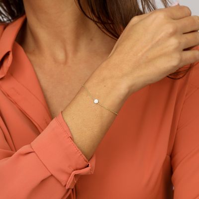 Pavé Circle Bracelet With Crystals [18K Gold Vermeil]